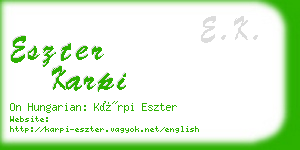 eszter karpi business card